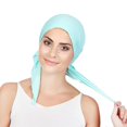 thumbnail image 5 of Turban Hat Women Hat Headband Solid Color Head Wrap Bonnet Headscarf Muslim Cap, 5 of 8