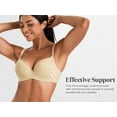 thumbnail image 3 of Deyllo Women's Full Coverage Push Up Seamless T-Shirt Bras Plus Size Padded Wired Support Bra,Nude 40D, 3 of 9