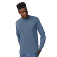 thumbnail image 3 of Gildan Ultra Cotton Men's Long Sleeve T-Shirt, Crew Neck Casual Blank Tee, Indigo Blue, 4-Pack, XL, 3 of 6
