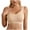Khaki, variant on CFLVAEK Women's Ribbed Sports Bras for Heavy Breasts Comfy Scoop Neck Wirefree Bra Padding Streth Workout Bralette Moisture Wicking Fully Exercise Bralettes