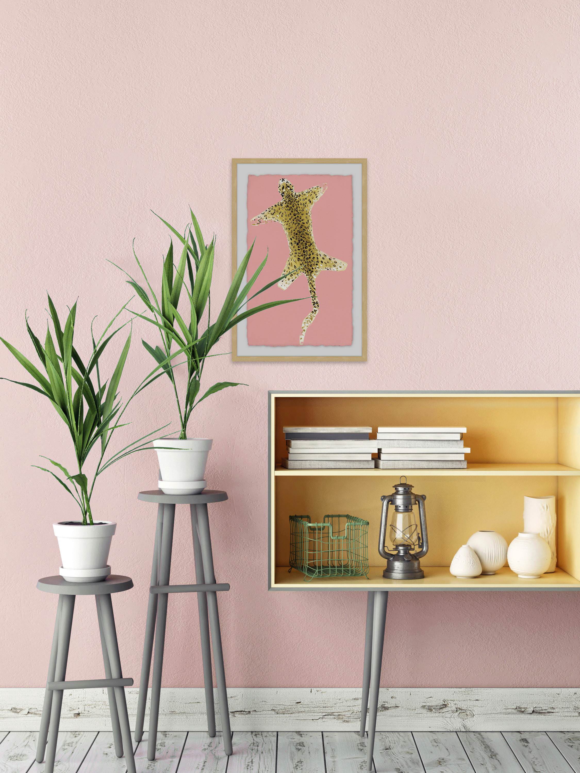 Cheetah Carpet Framed Painting Art Print, 12.00" x 1.50"