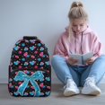 thumbnail image 2 of Yuyamidu Blue Bow Bookbag for Kids Middle School Book Bags 6th Grade Rugby Elementary Backpacks Primary School Bag for Girls 6-8, 2 of 7