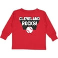 thumbnail image 3 of Inktastic Cleveland Rocks with Baseball Boys or Girls Long Sleeve Toddler T-Shirt, 3 of 5