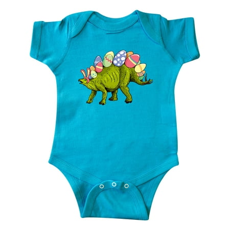 

Inktastic Easter Bunny Stegosaurus with Eggs and Pink Ears Gift Baby Boy or Baby Girl Bodysuit