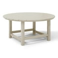 thumbnail image 5 of WestinTrends Malibu Low Outdoor HDPE Round Patio Coffee Table, Sand, 5 of 15
