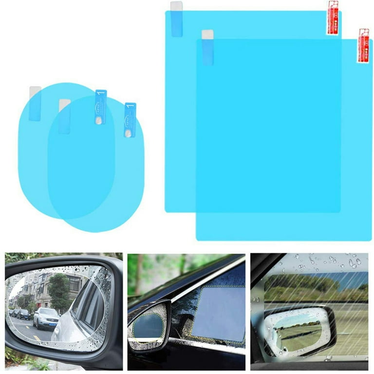 Grofry Rainproof Film Non-glare Hydrophobic Lightweight Anti-fog Film  Adhesive Mirror Protective Film for Car,D 