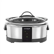 Crock-Pot Slow Cooker 6-Quart Programmable Stainless Steel 2139005, Compatible with Alexa