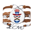 thumbnail image 1 of America Uncle Sam I Want You Bracelet Love Chain Rope Ornament Wristband, 1 of 3
