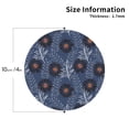 thumbnail image 2 of Honeii Sunflowers print Leather Coaster Set of 4, ideal for safeguarding your furniture from drinks spills and effortless cleanup-Round Shape, 2 of 6