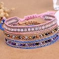 thumbnail image 2 of Sonducket 2 piezas de pulseras de cristal de estilo bohemio para mujer, fiesta de niñas, viaje, brazalete tejido ajustable, adorno, regalo de Ropa, zapatos y accesorios Miscelánea Tipo 1, 2 of 6