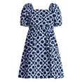 thumbnail image 3 of Time and Tru Women's and Women's Plus Tie Back Mini Dress with Puff Sleeves, Sizes XS-4X, 3 of 5