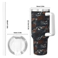 thumbnail image 4 of Lsque Cool Sports Car Pattern 40 OZ Ice Bully Cup with Handle and Straw, Double Wall Stainless Steel Tumbler Travel Coffee Cup with Lid for Christmas Present, 4 of 8
