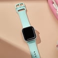 thumbnail image 2 of KOMI Sport Band for Apple Watch Bands 49mm 45mm 44mm 42mm 41mm 40mm 38mm, Soft Silicone Wristband Replacement Strap with Classic Clasp for iWatch Series 9 Ultra SE 8 7 6 5 4 3 2 1 for Women Men, 2 of 7