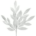 thumbnail image 2 of Vickerman 22" White Glitter BayLeaf Artificial Christmas Spray. Includes 12 sprays per pack., 2 of 6