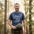 thumbnail image 5 of Mens Best Buckin Dad Ever Antlers T shirt Funny Fathers Day Hunting Tee for Guys Graphic Tees, 5 of 9