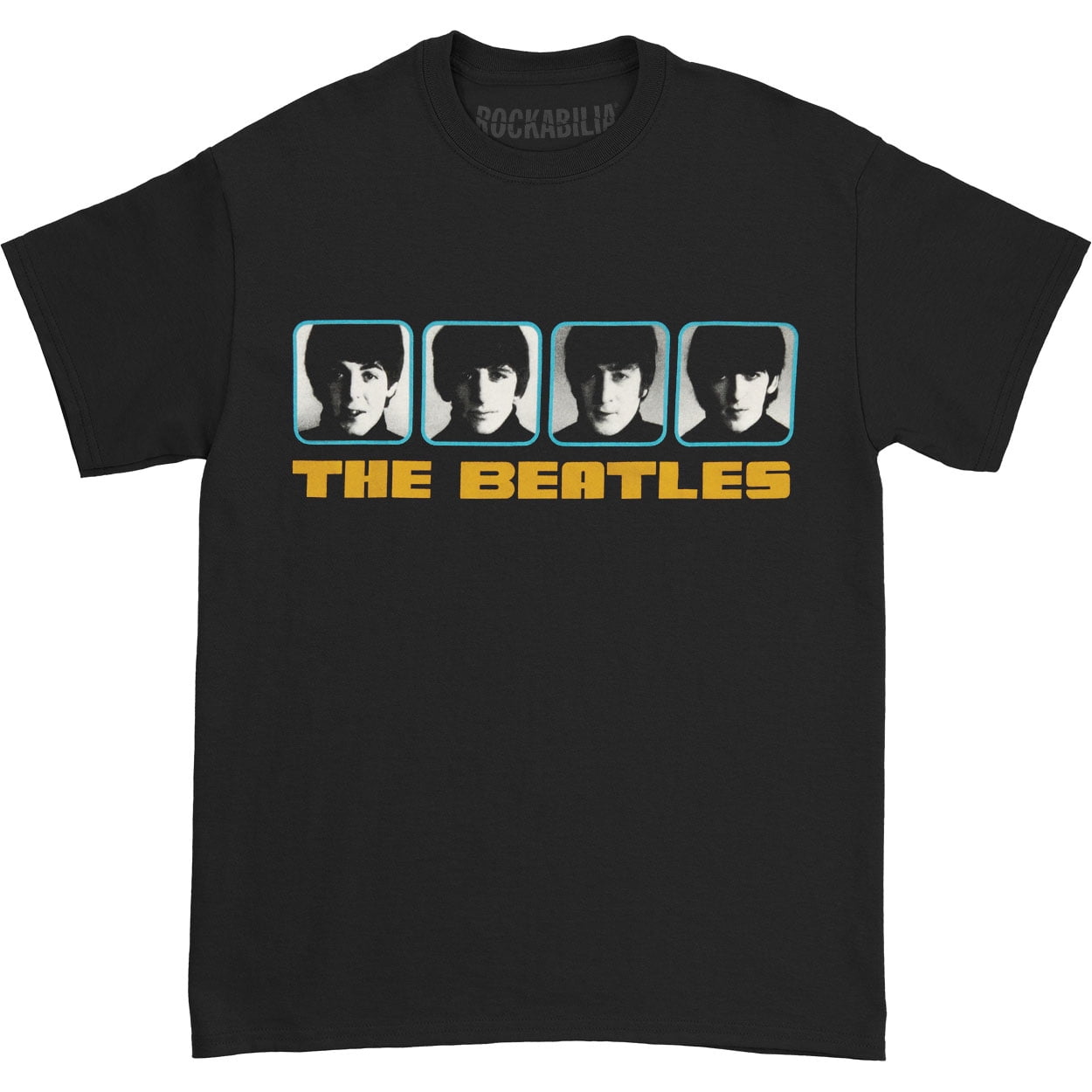 The Beatles Beatles Men's 1964 Portraits Photo Reel Tshirt Black