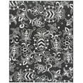 thumbnail image 2 of SAFAVIEH Beach House Robynne Botanical Indoor/Outdoor Area Rug, Black/Light Gray, 8' x 10', 2 of 18