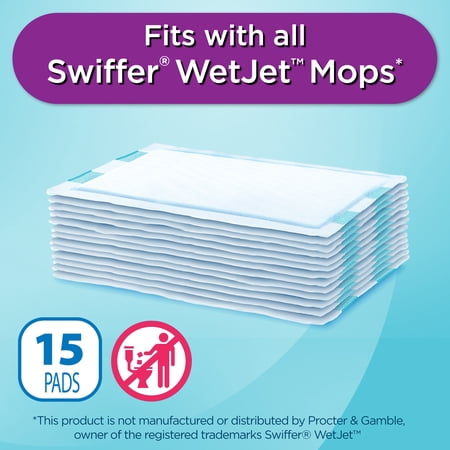 GREAT VALUE DEEP CLEANING MOP PADS, 15 COUNT