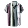 thumbnail image 1 of KaLI_store Blouses & Button-Down Shirts Men's Hawaiian Shirt Short Sleeve Casual Button Down Floral Printed Beach Shirts with Pocket Grey,XL, 1 of 3