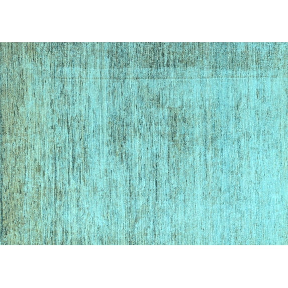 Ahgly Company Indoor Rectangle Oriental Light Blue Modern Area Rugs, 3' x 5'