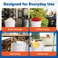 thumbnail image 7 of ePackageSupply 3.5 Gallon Bucket with Lid - Food Grade Bucket with Airtight Gamma Seal Screw-On Lid, 90 Mil Heavy Duty HDPE Plastic, BPA Free, for Bulk Food Storage, Made in USA - White, 1 Pack, 7 of 7