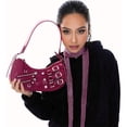 thumbnail image 2 of LZCKDPX Shoulder Purse for Women, Leather Women's Handbag Y2k Aesthetic Coquette Shoulder Bag Hobo Punk Trendy Ladies Purse,Wine Red,1, 2 of 8