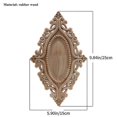 thumbnail image 5 of Unpainted European Clear Wood-Carved Applique Onlay Picture Frame Discs Decor Wooden for Wedding Door Home 25 x 15cm, 5 of 5