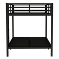 thumbnail image 4 of Miniyam Metal Full over Full Bunk Bed with Guardrails, Ladder for Teens and Adults, Black, 4 of 7