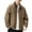 Khaki, variant on Men's Vintage Jackets Zipper up Work Jacket Long Sleeve Turn-Down Collar Cargo Coat Fashion Streetwear Gray XXL
