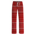 thumbnail image 5 of Lumtrix Christmas Pajamas For Women Loose Fit Y2K Nordic Printed Lightweight Drawstring Elastic Waist Pj Pants Hot Pink 2XL, 5 of 6