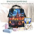 thumbnail image 5 of Daiia Magical Stained Glass Castle Large Capacity Baby Bag Waterproof Stylish Diaper Bag Mummy Backpack Adjustable Straps Diaper BagBaby Essentials Bag, 5 of 6