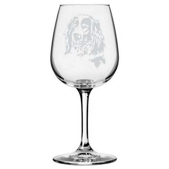 Welsh Springer Spaniel Dog Themed Etched All Purpose 12.75oz Libbey Wine Glass