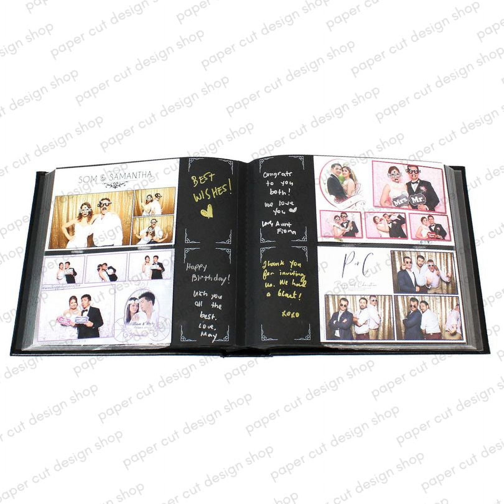 Paper Cut Design Shop Photo Booth Album Guestbook  Slip In Black 4x6 with Storage Box Wedding Album Scrapbook Album