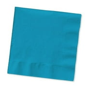 Party Central Club Pack of 500 Turquoise Blue Solid 3-Ply Disposable Lunch Napkins 6.5"