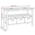thumbnail image 4 of vidaXL Bathroom Vanity Cabinet with Black Marble Sinks Solid Wood Teak, 4 of 18