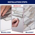 thumbnail image 5 of 10-Sheet Peel and Stick Backsplash for Kitchen, Bathroom, Self-Adhesive Wall Tiles, 5 of 5