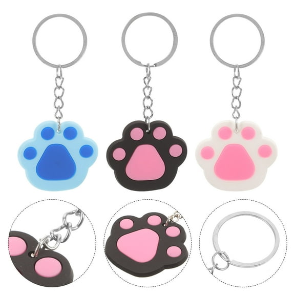 PAMINGONO Creative Dog Keychain Keyring Black 15-Pcs 3.6X1.8X0.1in