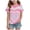 Pink, variant on Quealent Girls Tie T Shirts Toddler Hearted Print Short Sleeve Round Neck Tops Summer Casual Fashion Streetwear T-Shirts (Light Pink, 6-7 Years)