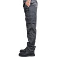 thumbnail image 4 of Men's Cargo Pants Cotton Straight Stretch Tactical Work Hiking Pants with Pockets Grey, 4 of 10
