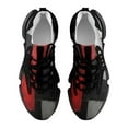 thumbnail image 5 of Geometric Modern Art Red Gray Black Walking Shoes for Men Woman Lightweight Tennis Fashion Elastic Sports Shoes Cushion Basketball Shoes, 5 of 7
