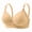 Beige, variant on Plus Size Wireless Push Up Bra - Full Coverage Adjustable Lift | Breathable Non-Padded Support for Everyday Comfort