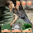 thumbnail image 3 of KingCamp Flannel Adults Sleeping Bag with Armhole, Oversized Camping Sleeping Bag , Wearable  Single Sleeping Bags with Cotton Flannel Lining , 9°F-44°F, Green, 3 of 11