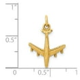 thumbnail image 4 of Real 14kt Yellow Gold 3-D Airplane Charm Pendant; for Adults and Teens; for Women and Men, 4 of 5