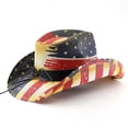 thumbnail image 5 of Cowboy Hat For Outdoor Casual Wear Western Style Outdoor Headwear for Men Women All-Season Comfort Stylish Print Design Green, 5 of 7