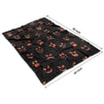 thumbnail image 4 of Spooky Pumpkin Faces Halloween Pattern Blanket,Comfortable Soft Lamb Wool Throw Blanket,All Season,Warm Lightweight Blankets for Sofa Bed Couch Living Room Chair,40"x50", 4 of 4