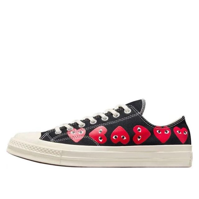 Zapatillas de tabla con cordones antideslizantes y resistentes al desgaste CDG Play xConverse Chuck 70 para hombre y mujer, calzado deportivo y casual