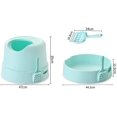 thumbnail image 2 of Litière d'Entrée Supérieure pour Chat avec Litière pour Chat Base de Toilette Multifonctionnelle Anti-Éclaboussures Plateau Rond Amovible PP Matériel Litière Automatique pour Chat (Couleur, Verte), 2 of 6