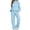 Blue Spot Pattern, variant on Christmas Icons Checkered Wide Leg Womens Sweatsuits 2 Piece Set, Soft Elastic Drawstring Double Sided Cloth Women's Loungewear Set for Daily Shopping Trip