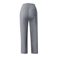 thumbnail image 3 of Boyscolos Mens Summer Beach Pants Elastic Waist Drawstring Casual Linen Pants Lightweight Loose Fit Fashion Yoga Trousers Gray XL, 3 of 4