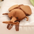 thumbnail image 6 of Simulation Plush Insect Backpack Stuffed Rhinoceros Beetle Shaped Bag Cartoon Insect Toys Kawaii Storage Backpack, 6 of 7